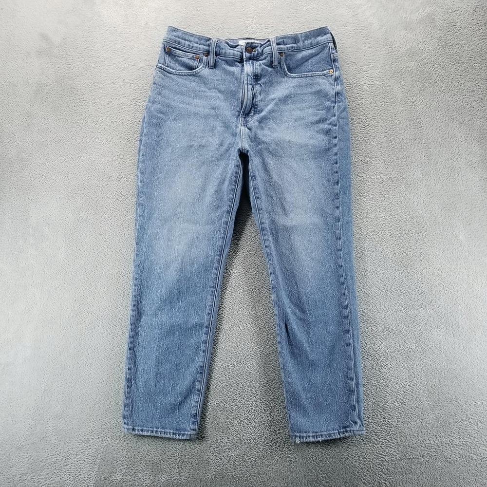 Madewell Jeans Womens 32 Blue The Perfect Vintage High Rise Straight Light Wash
